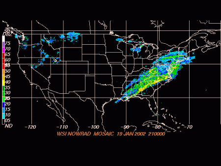 radar image from the snowstorm
